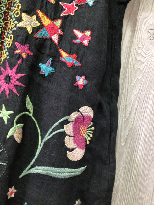 Johnny Was Dress Linen Embroidered Size Large